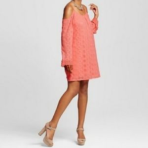 Xhilaration Cold-Shoulder Lace Mini Dress